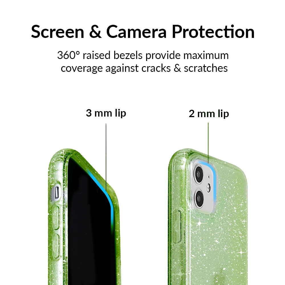 Lime Stardust Glitter iPhone Case - Image 51