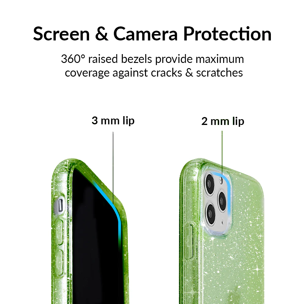 Lime Stardust Glitter iPhone Case - Image 57