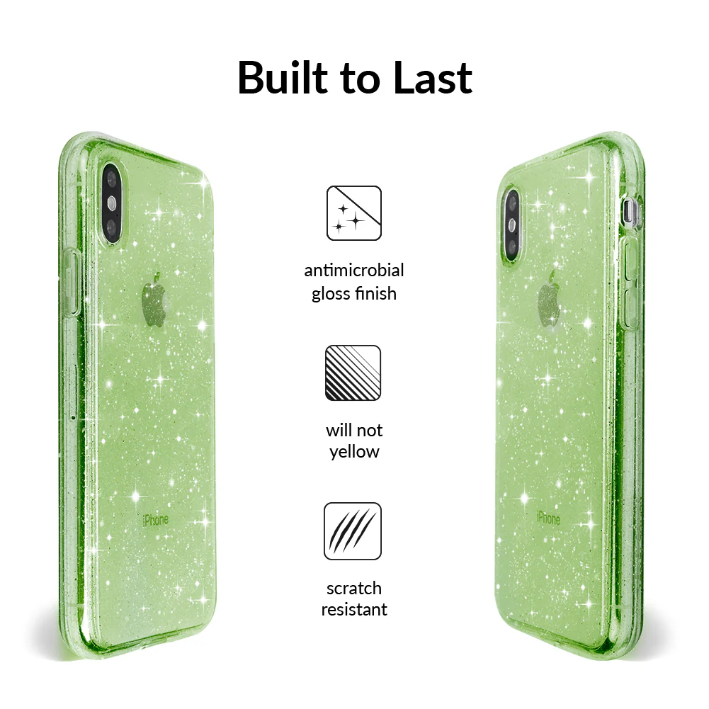 Lime Stardust Glitter iPhone Case - Image 71