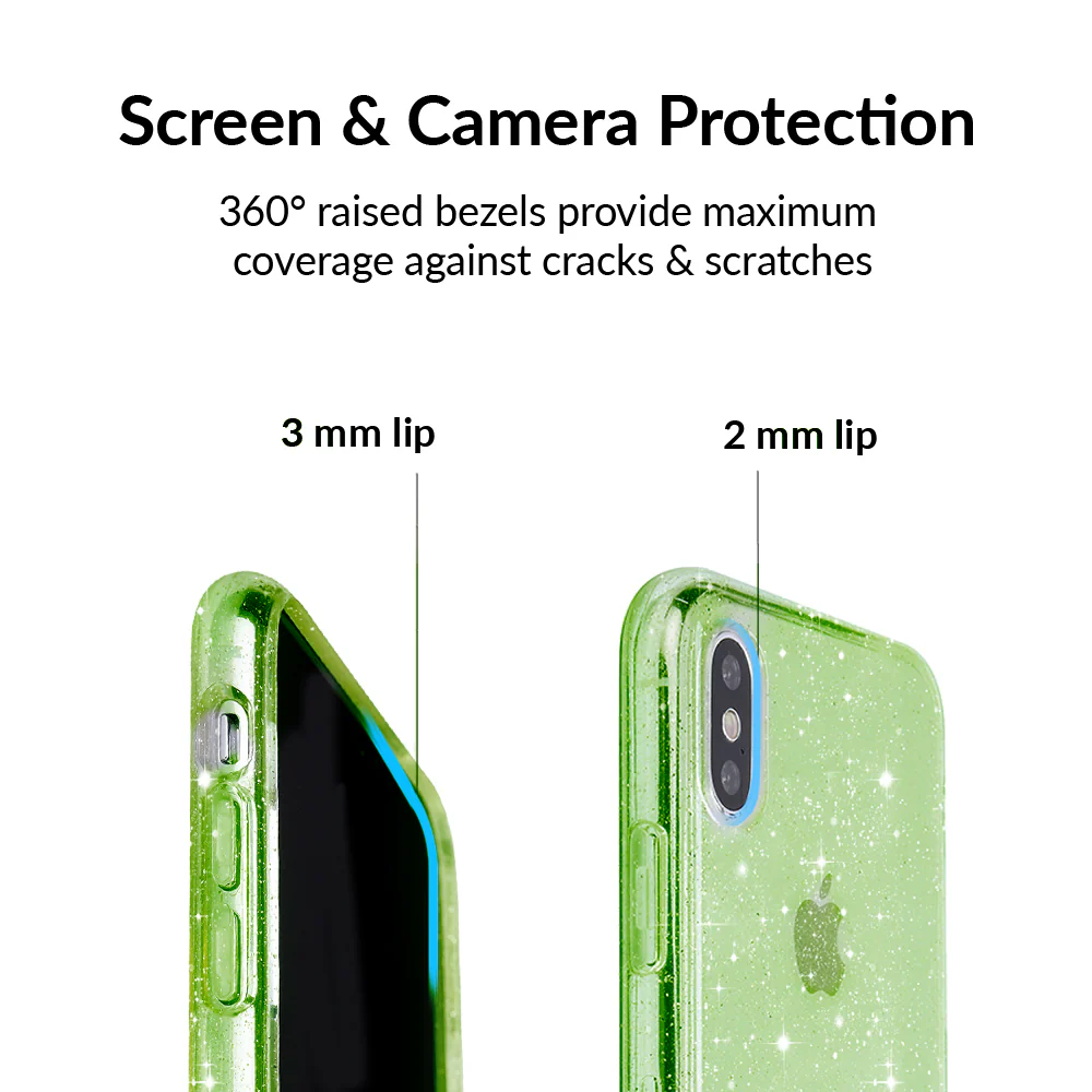Lime Stardust Glitter iPhone Case - Image 75