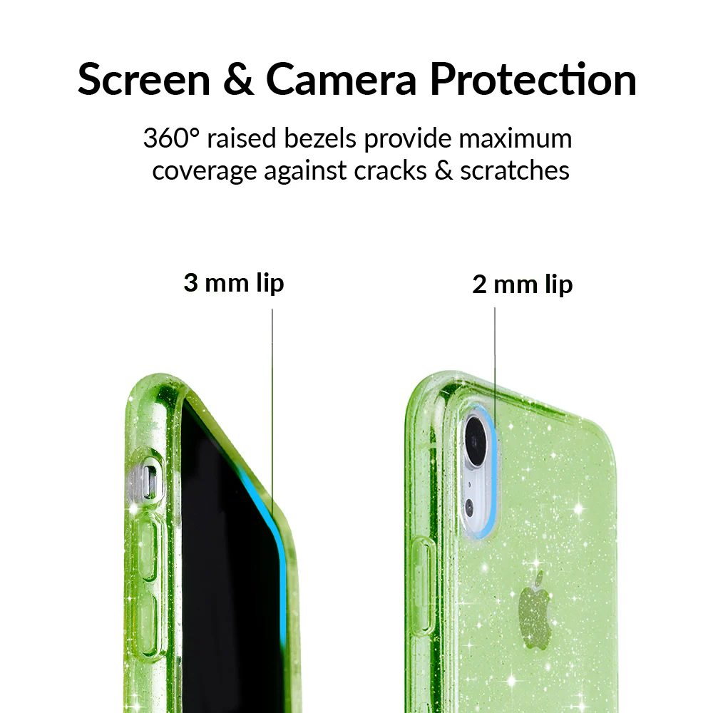 Lime Stardust Glitter iPhone Case - Image 81
