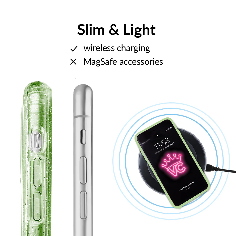 Lime Stardust Glitter iPhone Case - Image 84