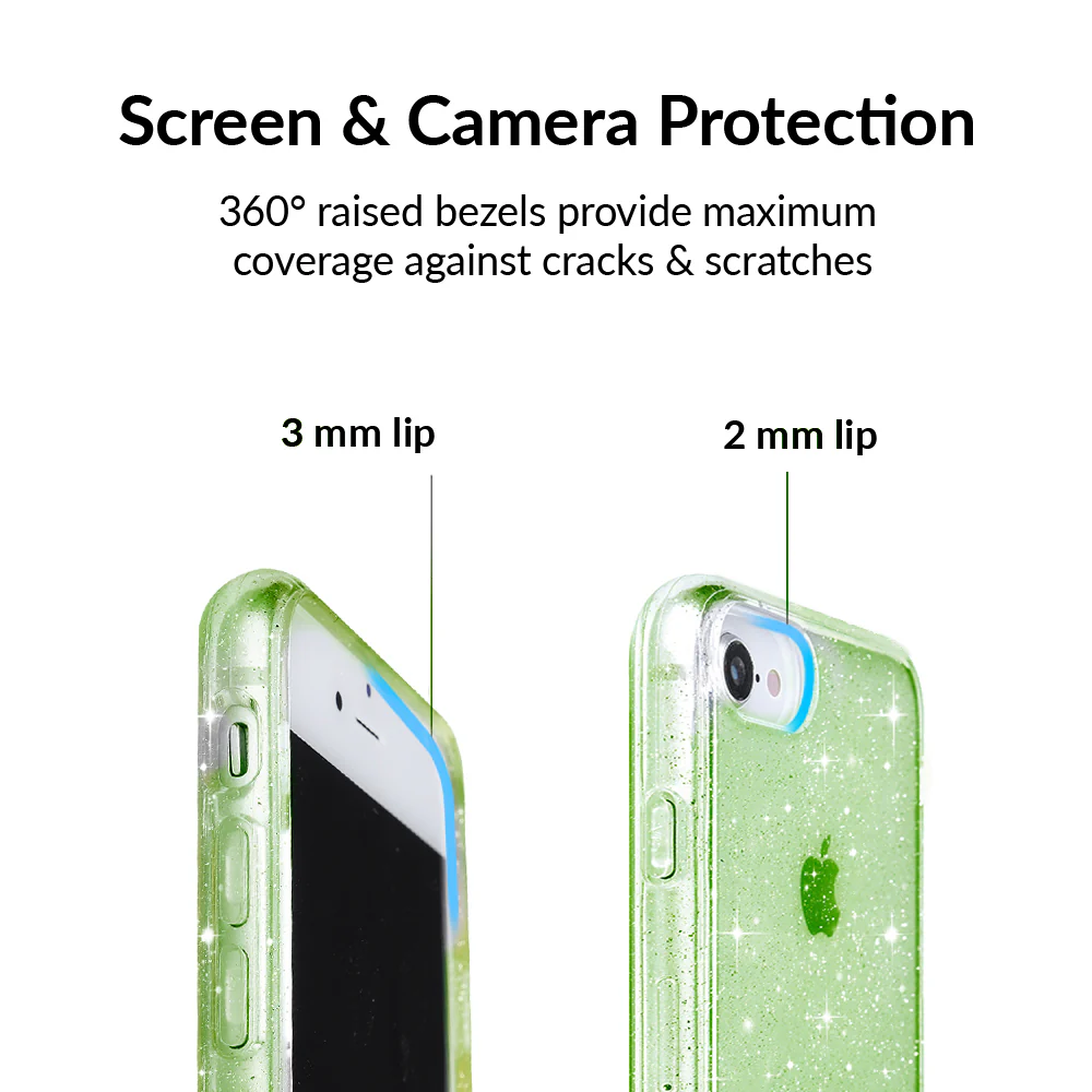 Lime Stardust Glitter iPhone Case - Image 87