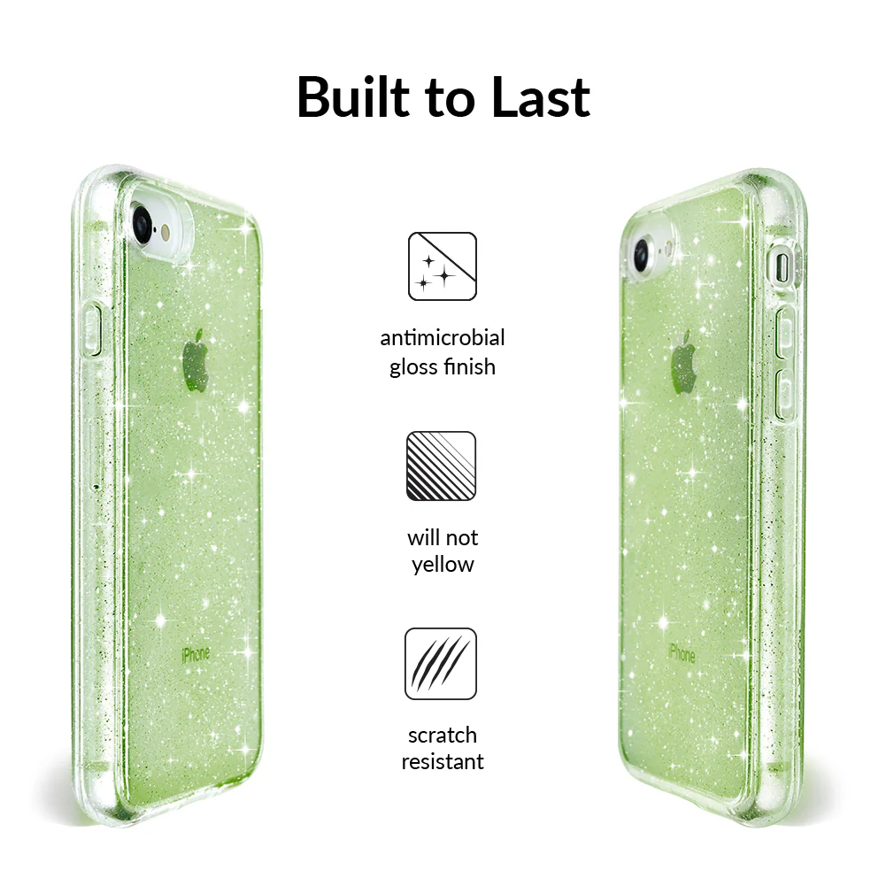 Lime Stardust Glitter iPhone Case - Image 89