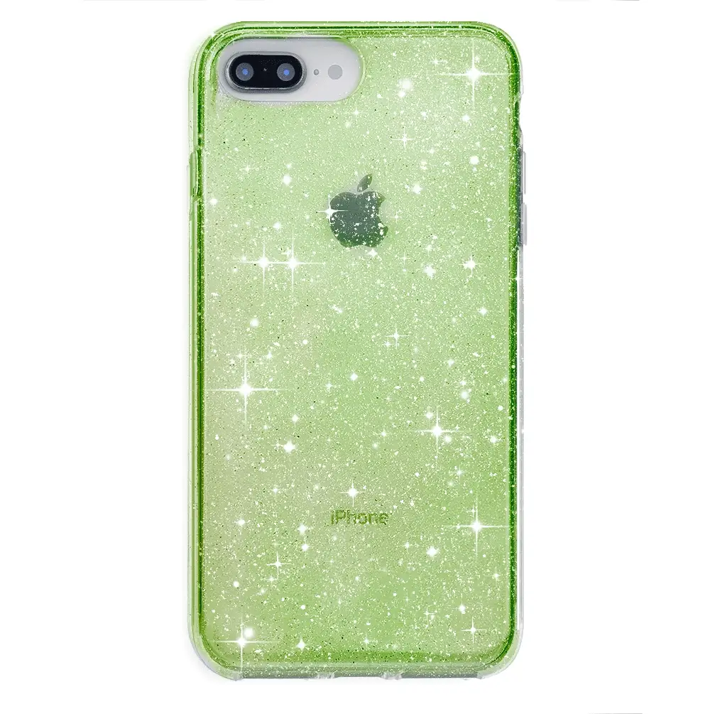 Lime Stardust Glitter iPhone Case - Image 91