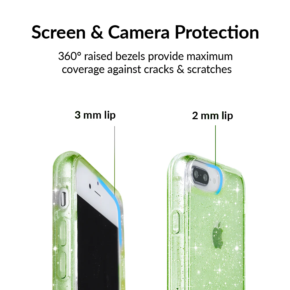 Lime Stardust Glitter iPhone Case - Image 93