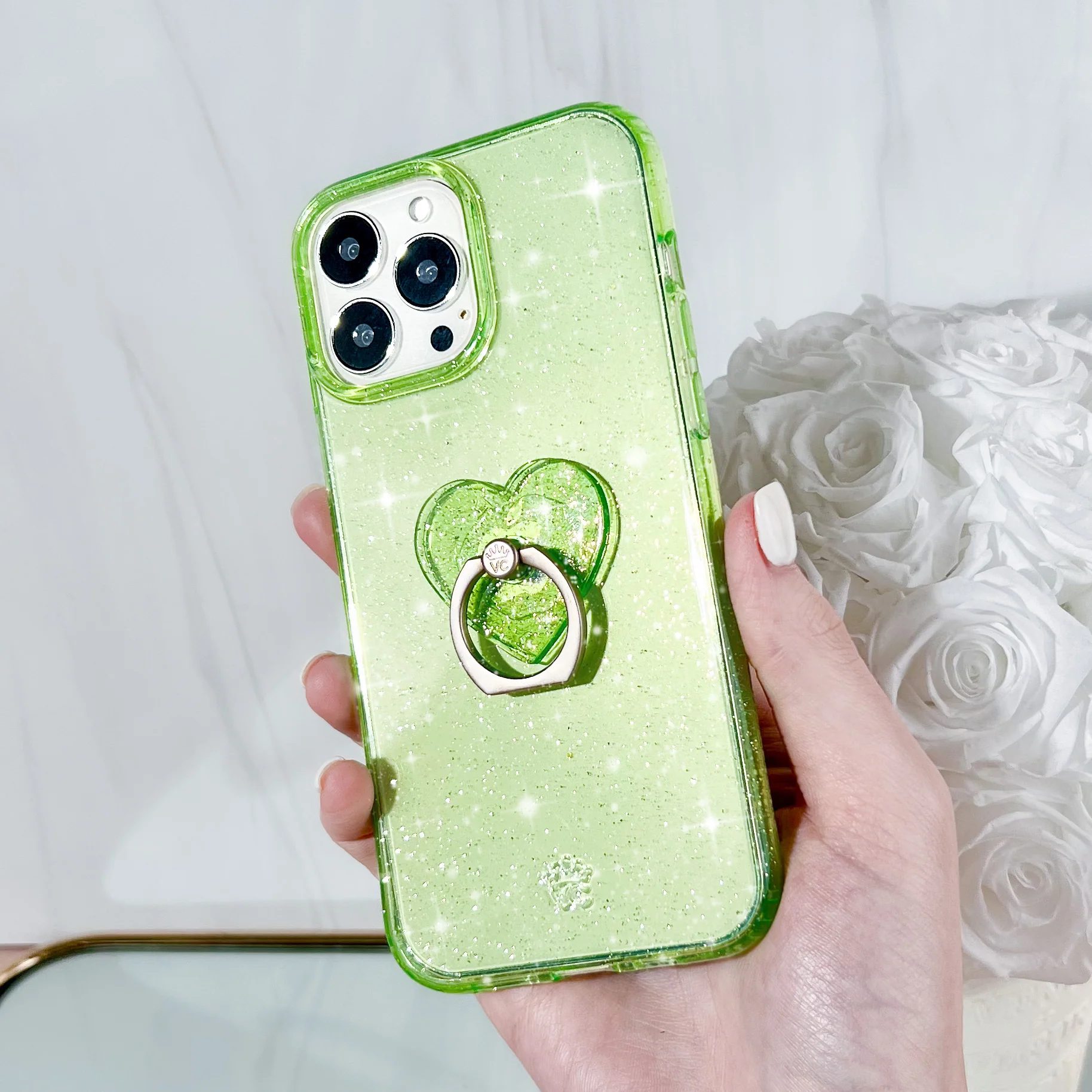 Lime Stardust Phone Ring - Image 2