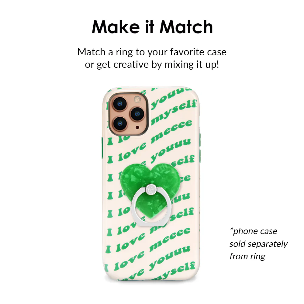 Emerald Green Quartz Phone Ring - Image 3