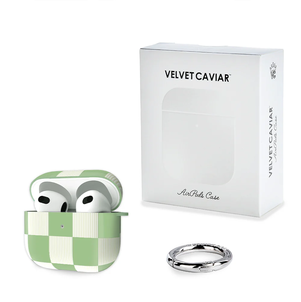Pistachio Vibe Checkered AirPod Case - Image 10