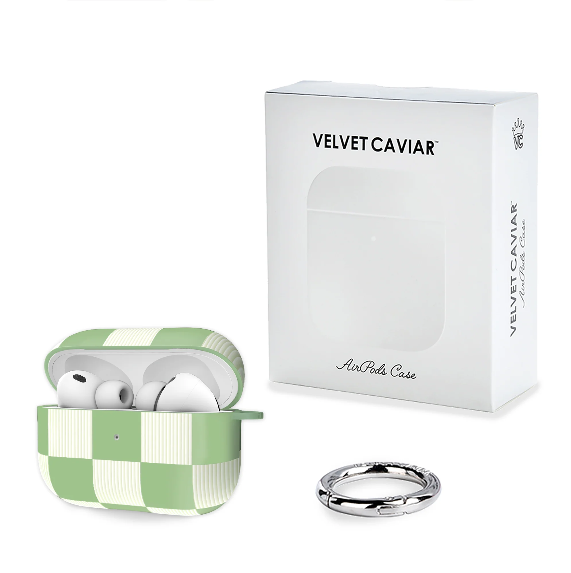 Pistachio Vibe Checkered AirPod Case - Image 25