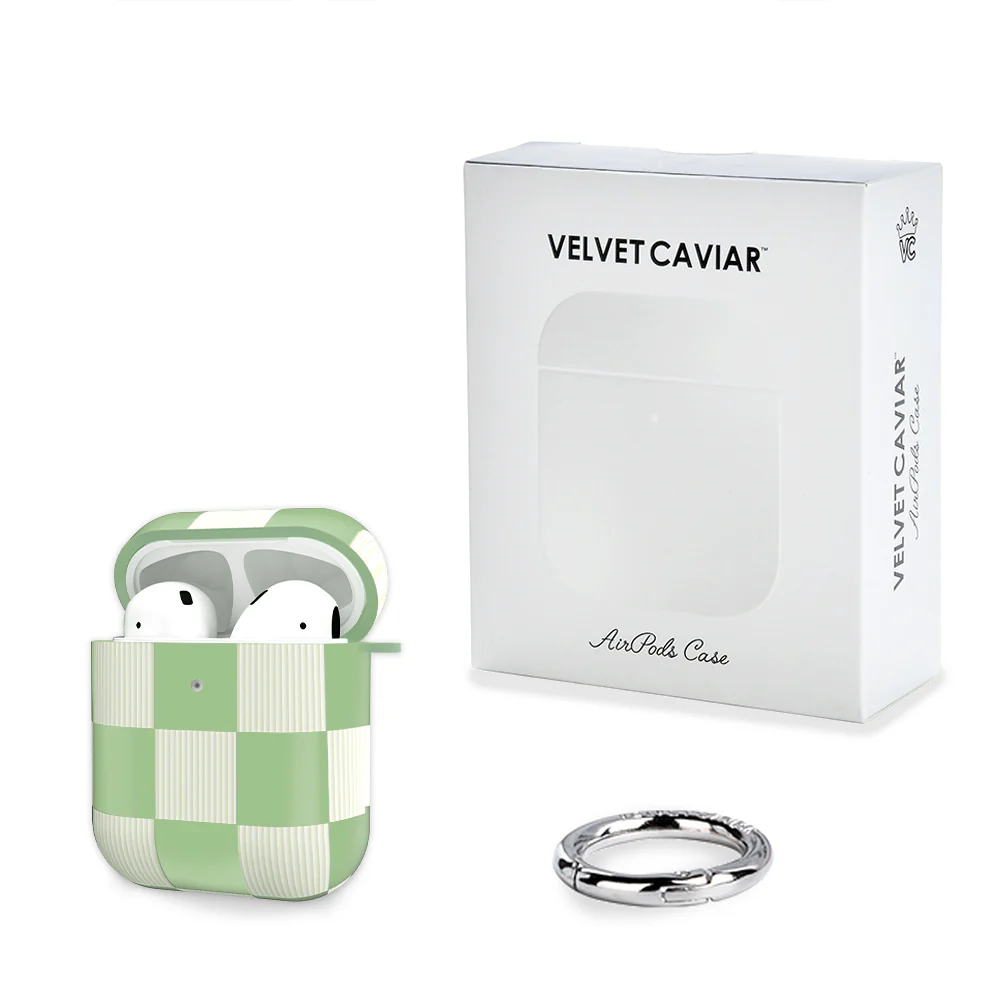 Pistachio Vibe Checkered AirPod Case - Image 5