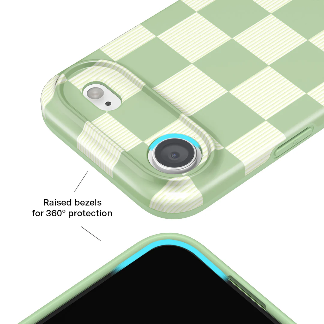 Pistachio Vibe Checkered iPhone Case - Image 103