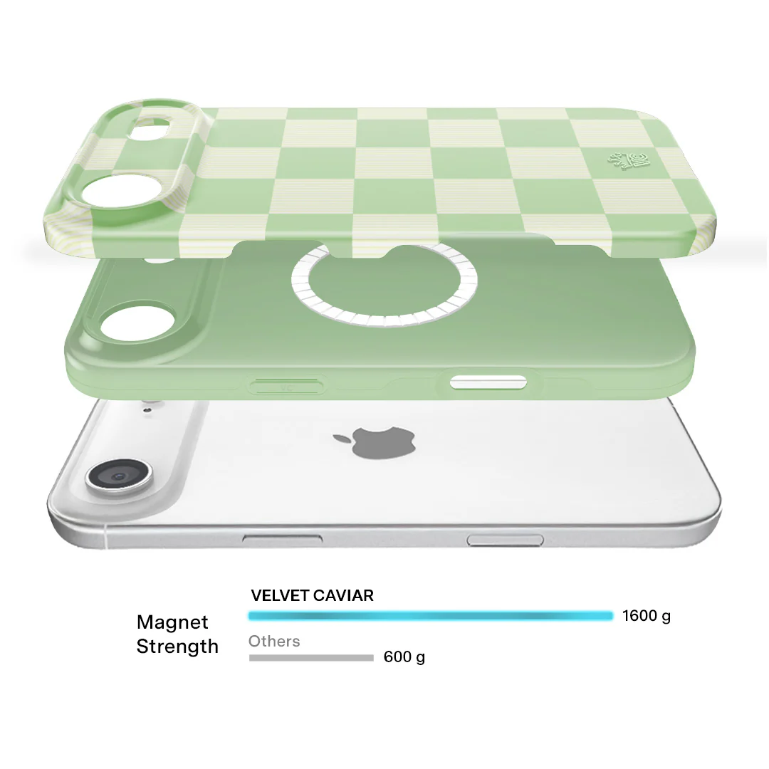 Pistachio Vibe Checkered iPhone Case - Image 104