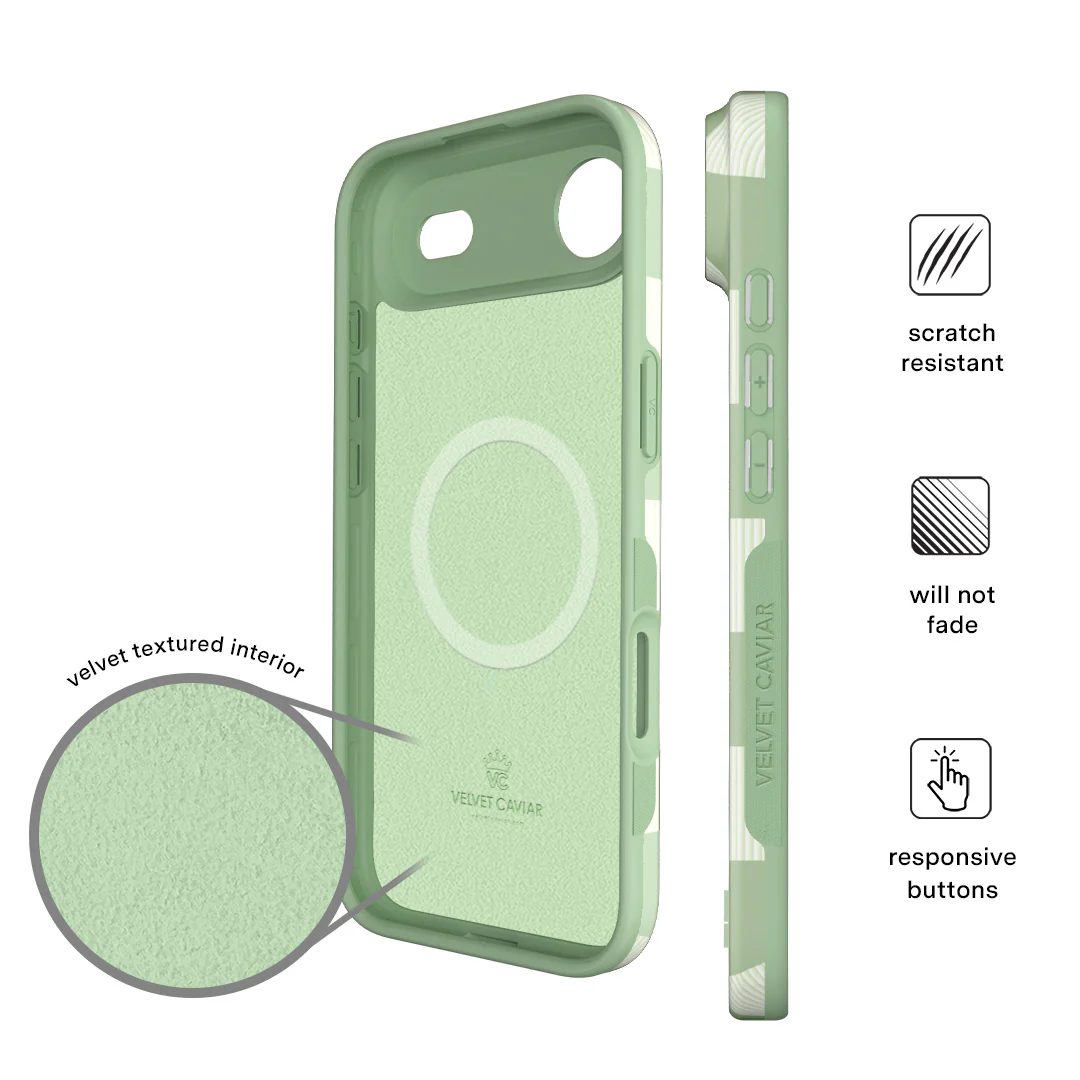 Pistachio Vibe Checkered iPhone Case - Image 105