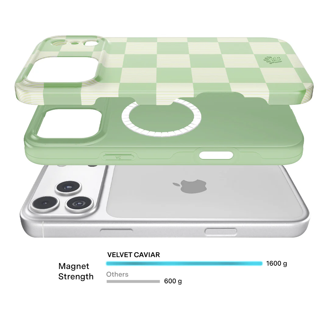 Pistachio Vibe Checkered iPhone Case - Image 109