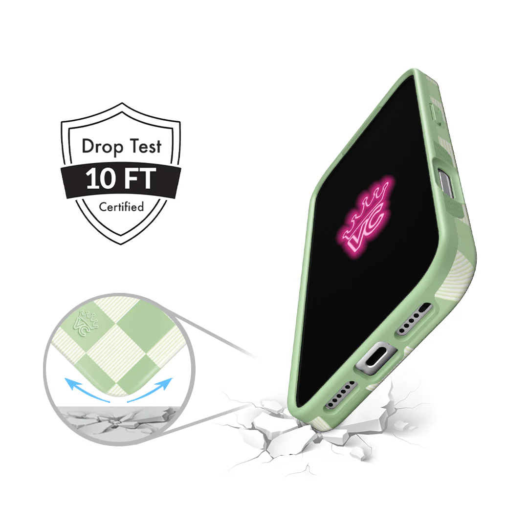 Pistachio Vibe Checkered iPhone Case - Image 112
