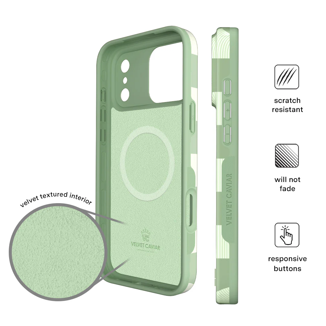 Pistachio Vibe Checkered iPhone Case - Image 115