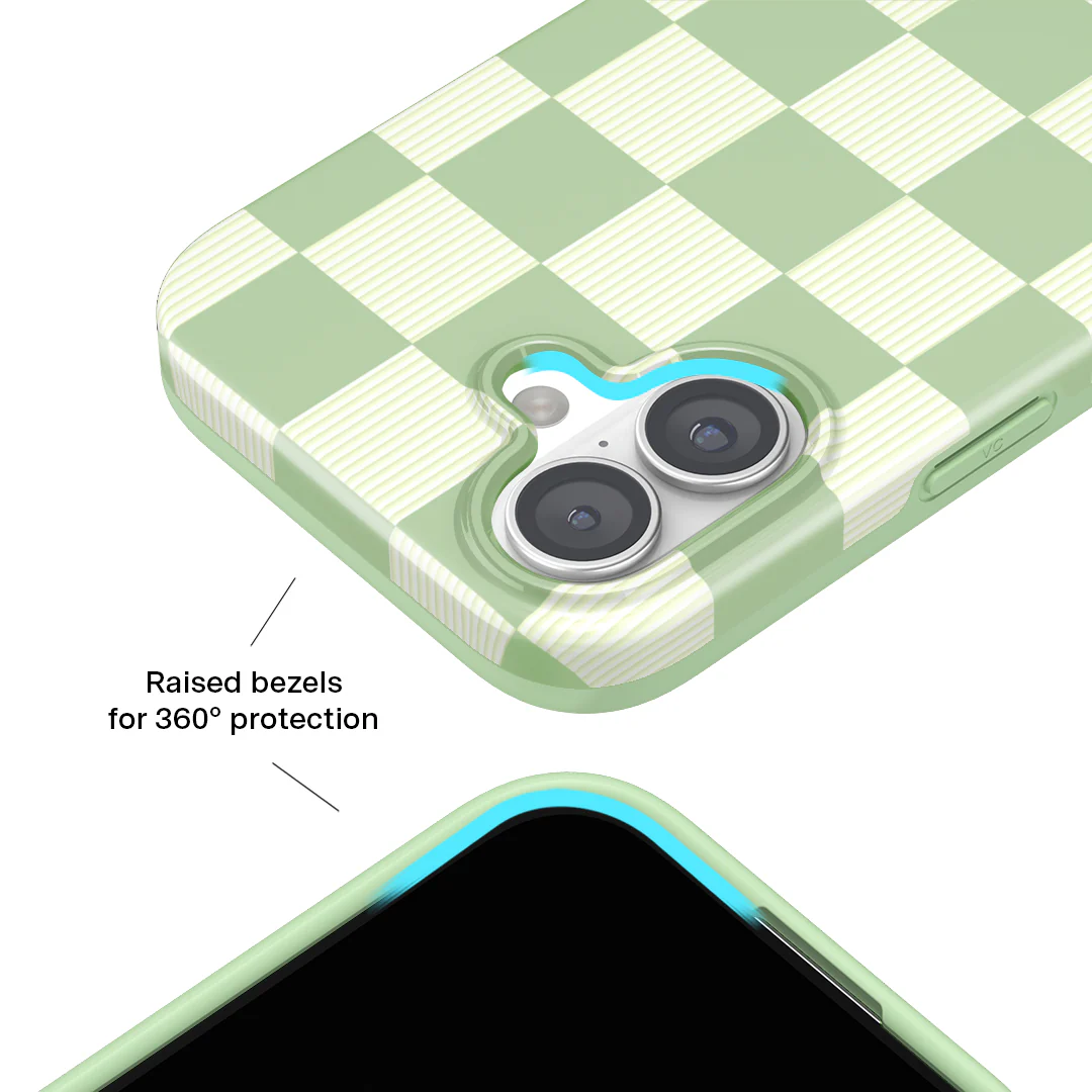 Pistachio Vibe Checkered iPhone Case - Image 118