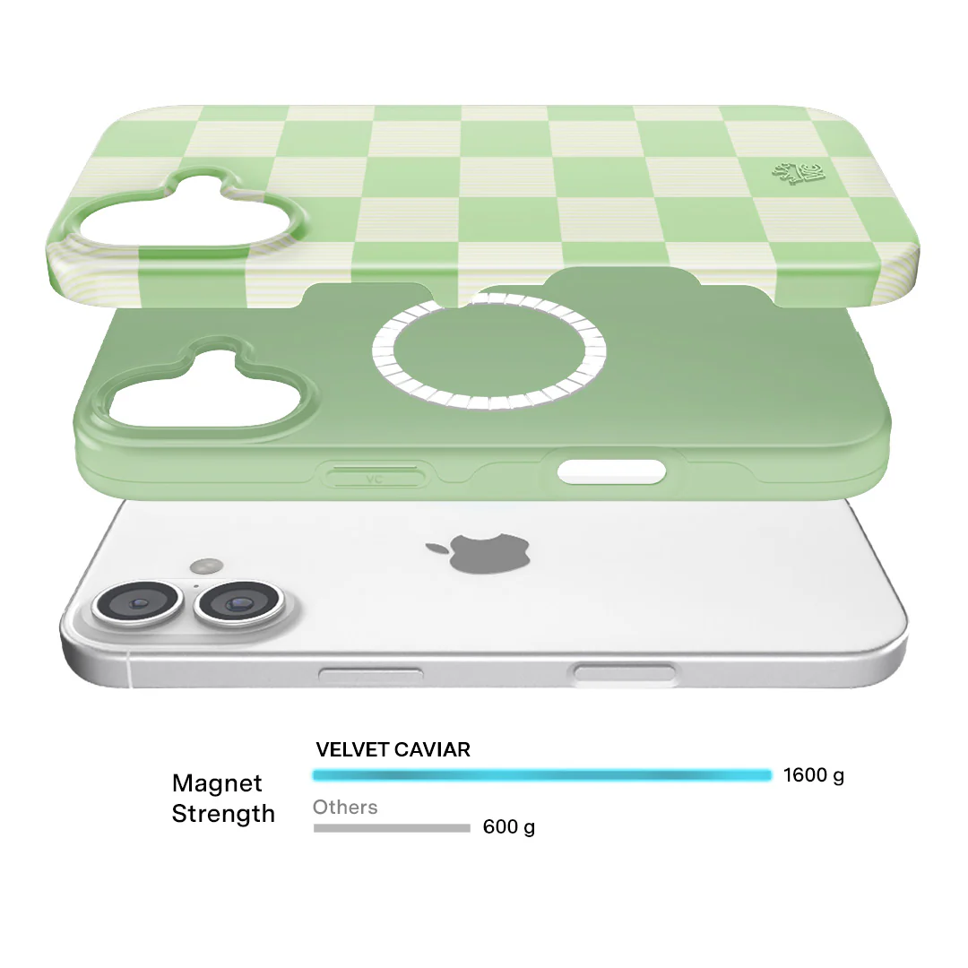 Pistachio Vibe Checkered iPhone Case - Image 119