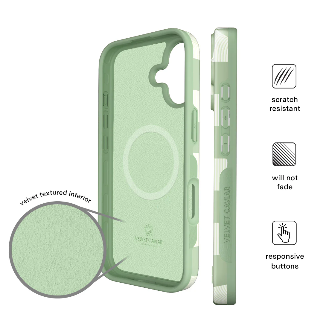 Pistachio Vibe Checkered iPhone Case - Image 120
