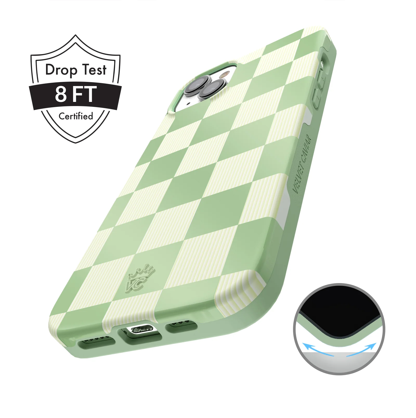 Pistachio Vibe Checkered iPhone Case - Image 14