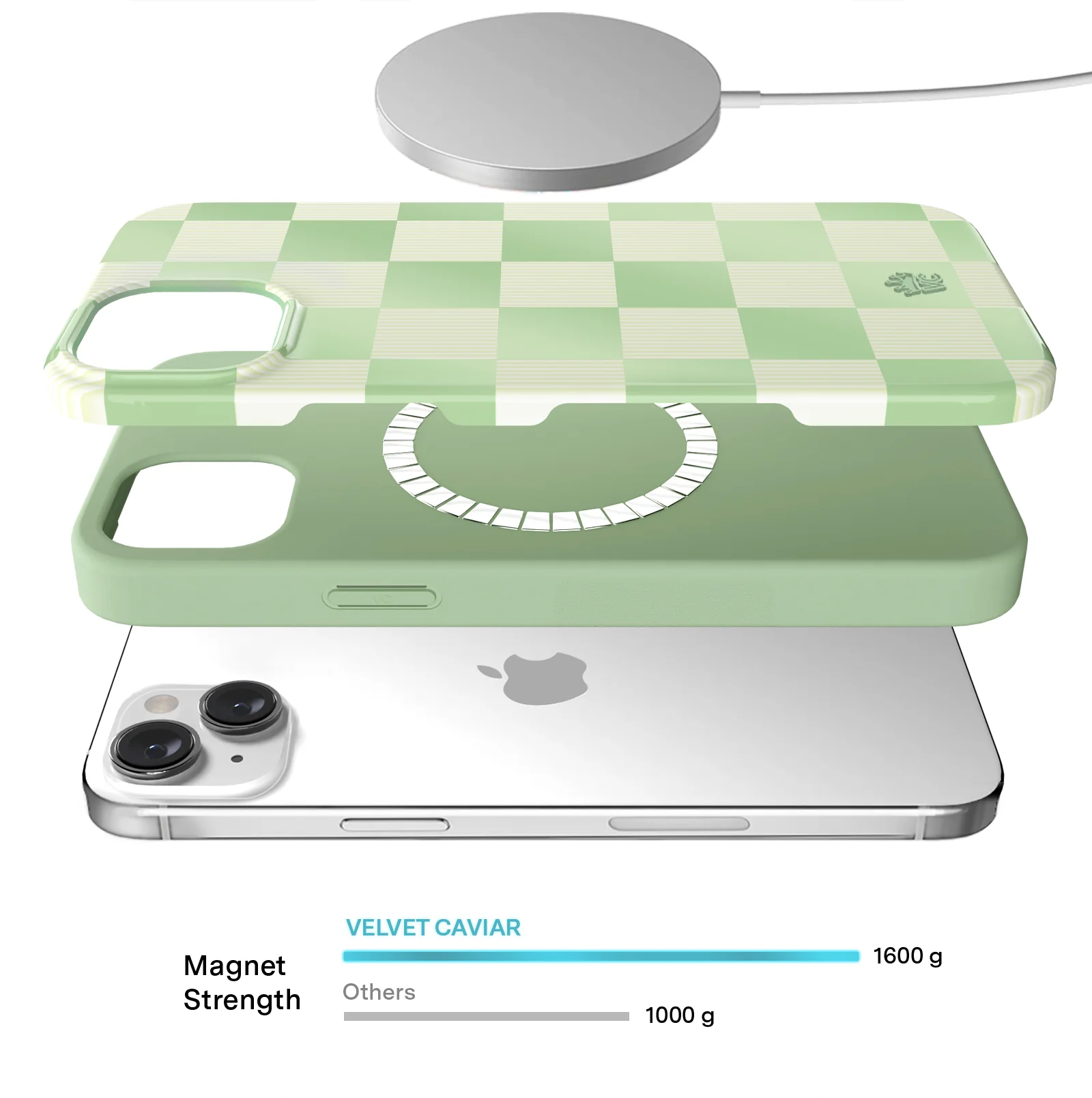 Pistachio Vibe Checkered iPhone Case - Image 18