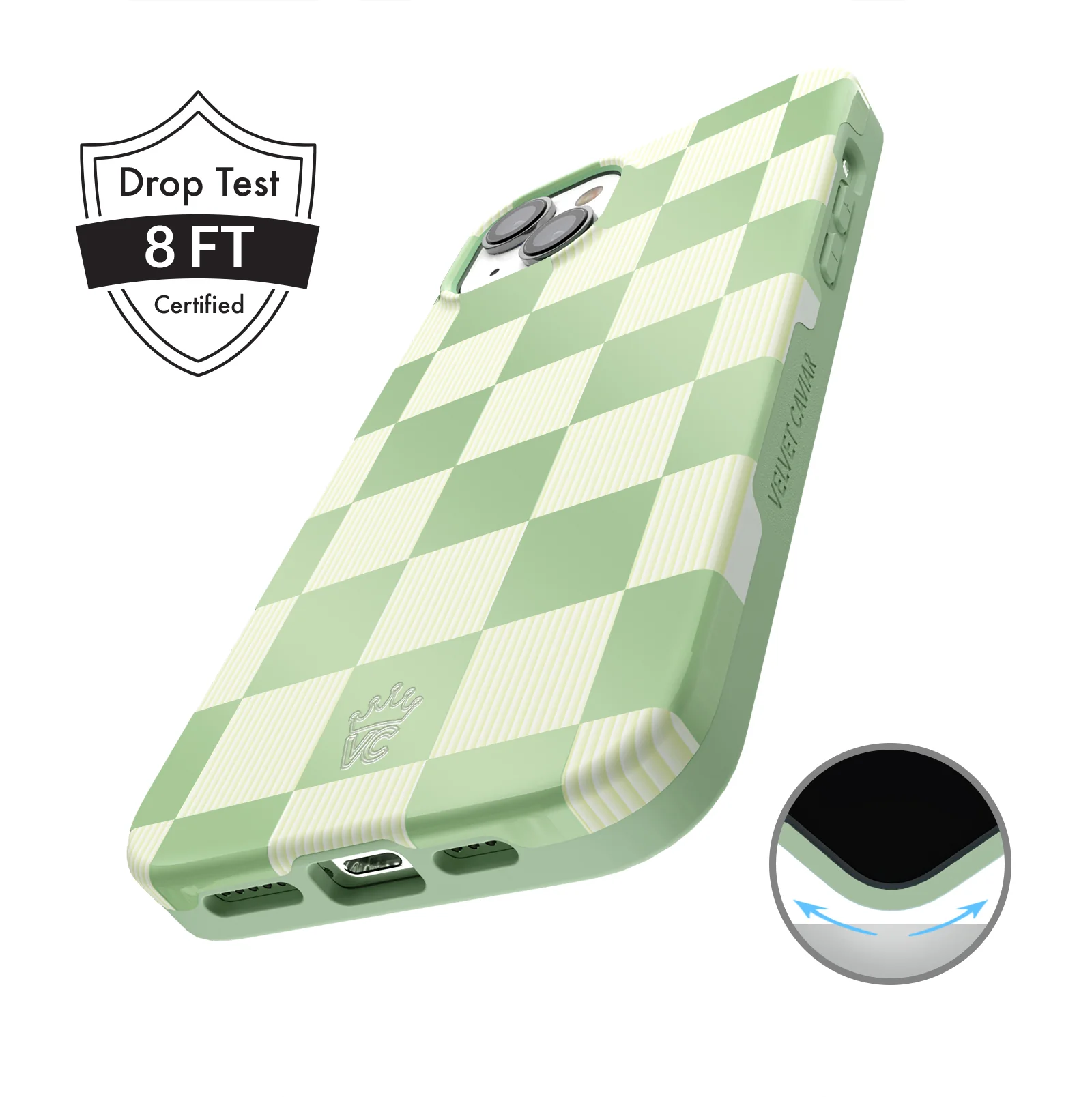 Pistachio Vibe Checkered iPhone Case - Image 34