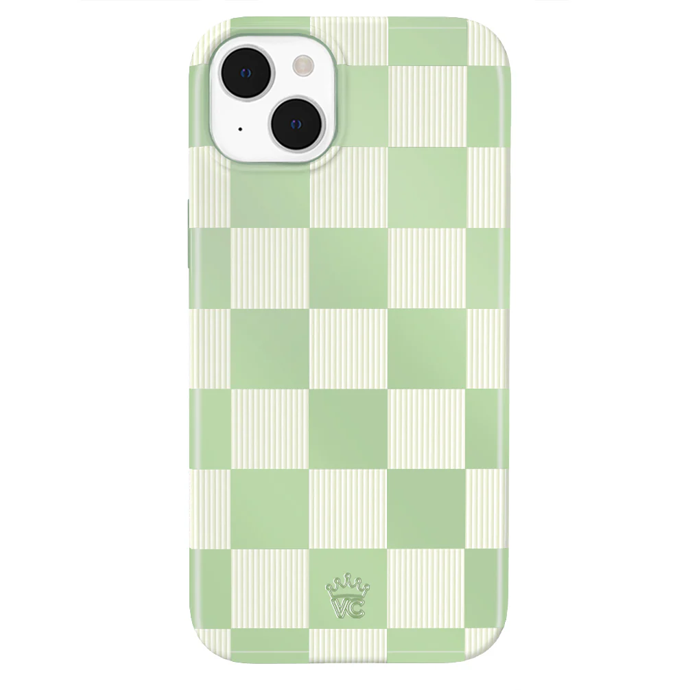 Pistachio Vibe Checkered iPhone Case - Image 36