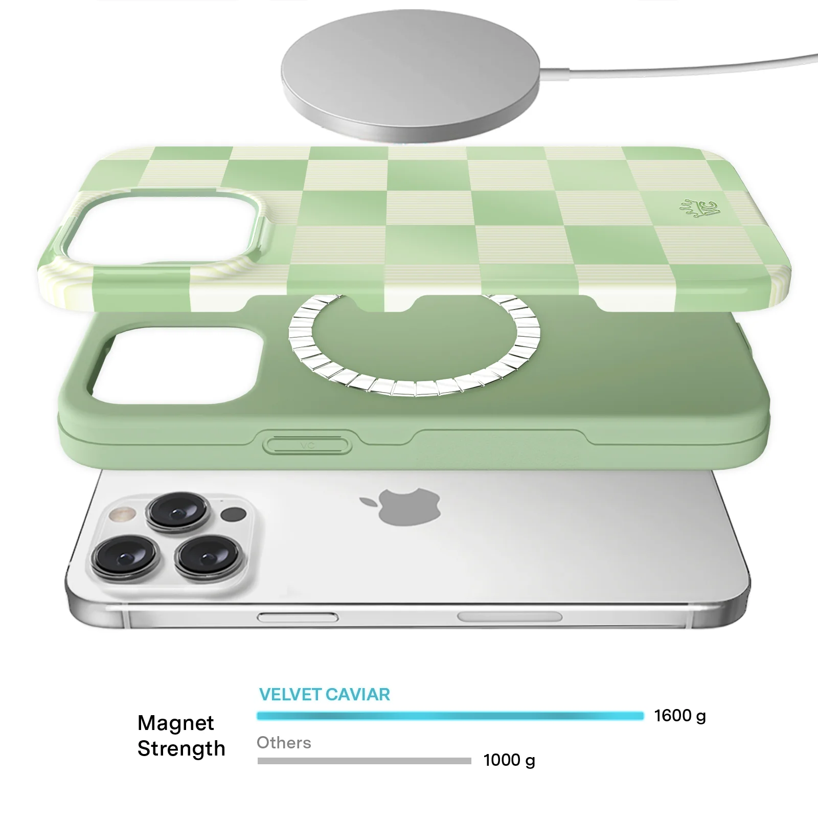 Pistachio Vibe Checkered iPhone Case - Image 43