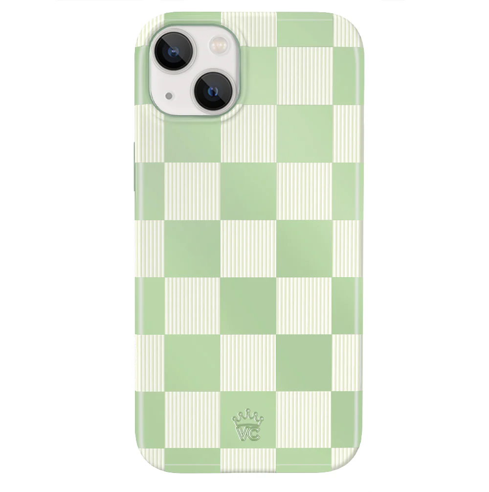 Pistachio Vibe Checkered iPhone Case - Image 56