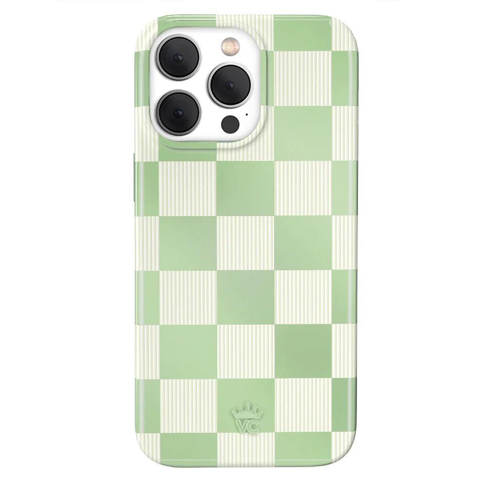 Pistachio Vibe Checkered iPhone Case - Image 6