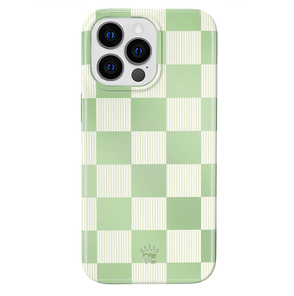 Pistachio Vibe Checkered iPhone Case - Image 61