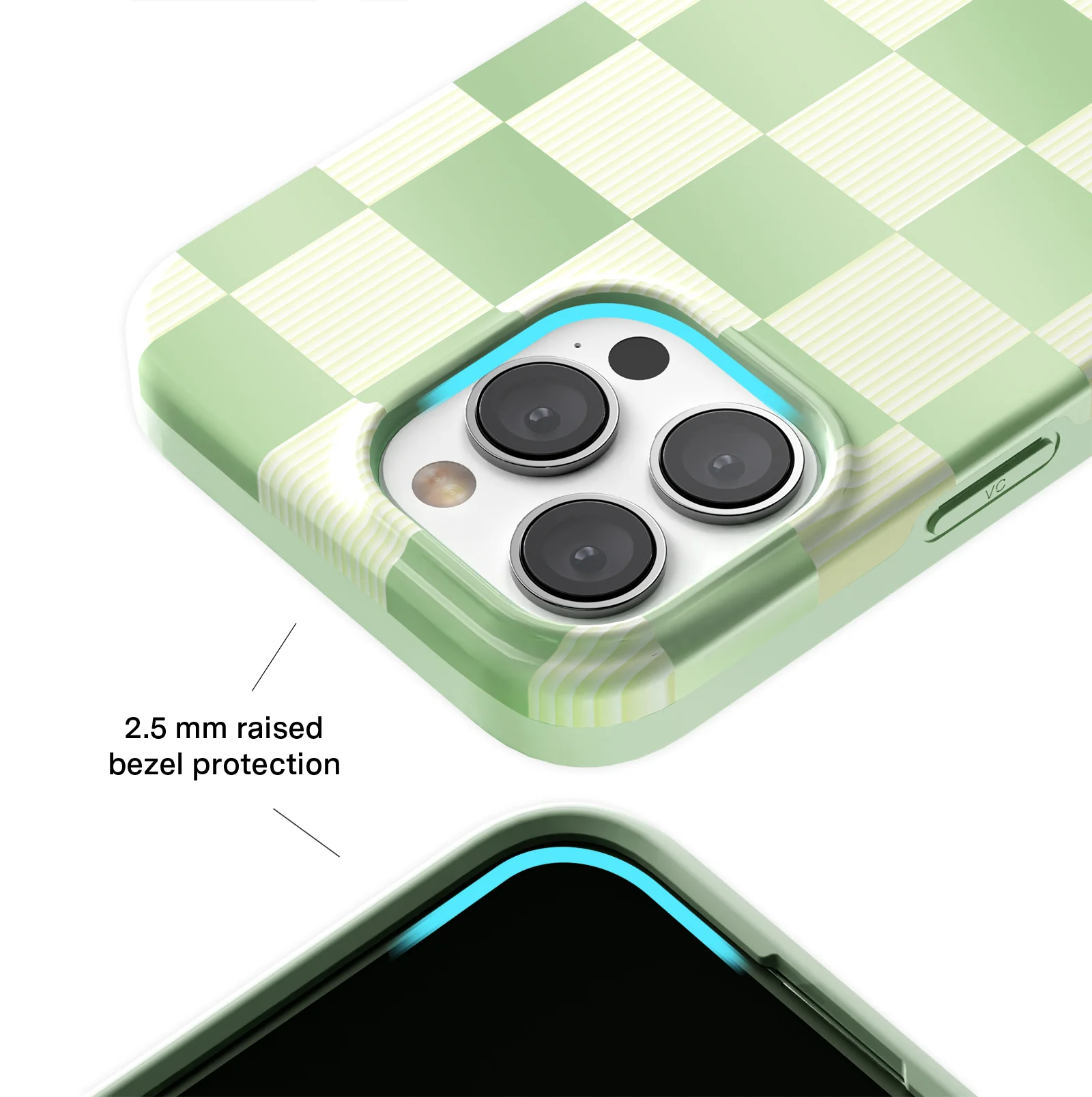 Pistachio Vibe Checkered iPhone Case - Image 7