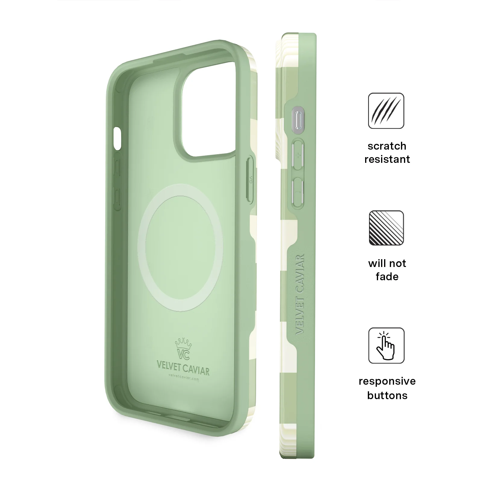 Pistachio Vibe Checkered iPhone Case - Image 70