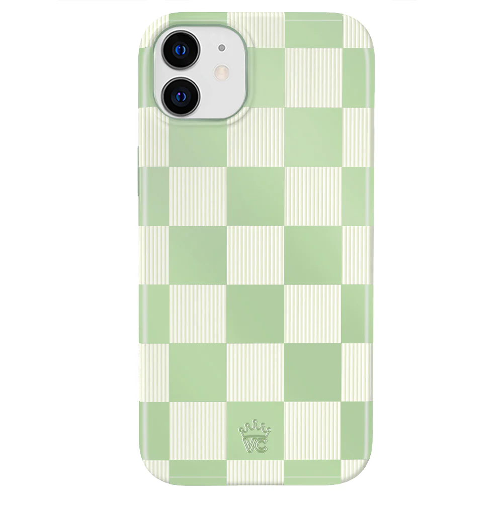 Pistachio Vibe Checkered iPhone Case - Image 71