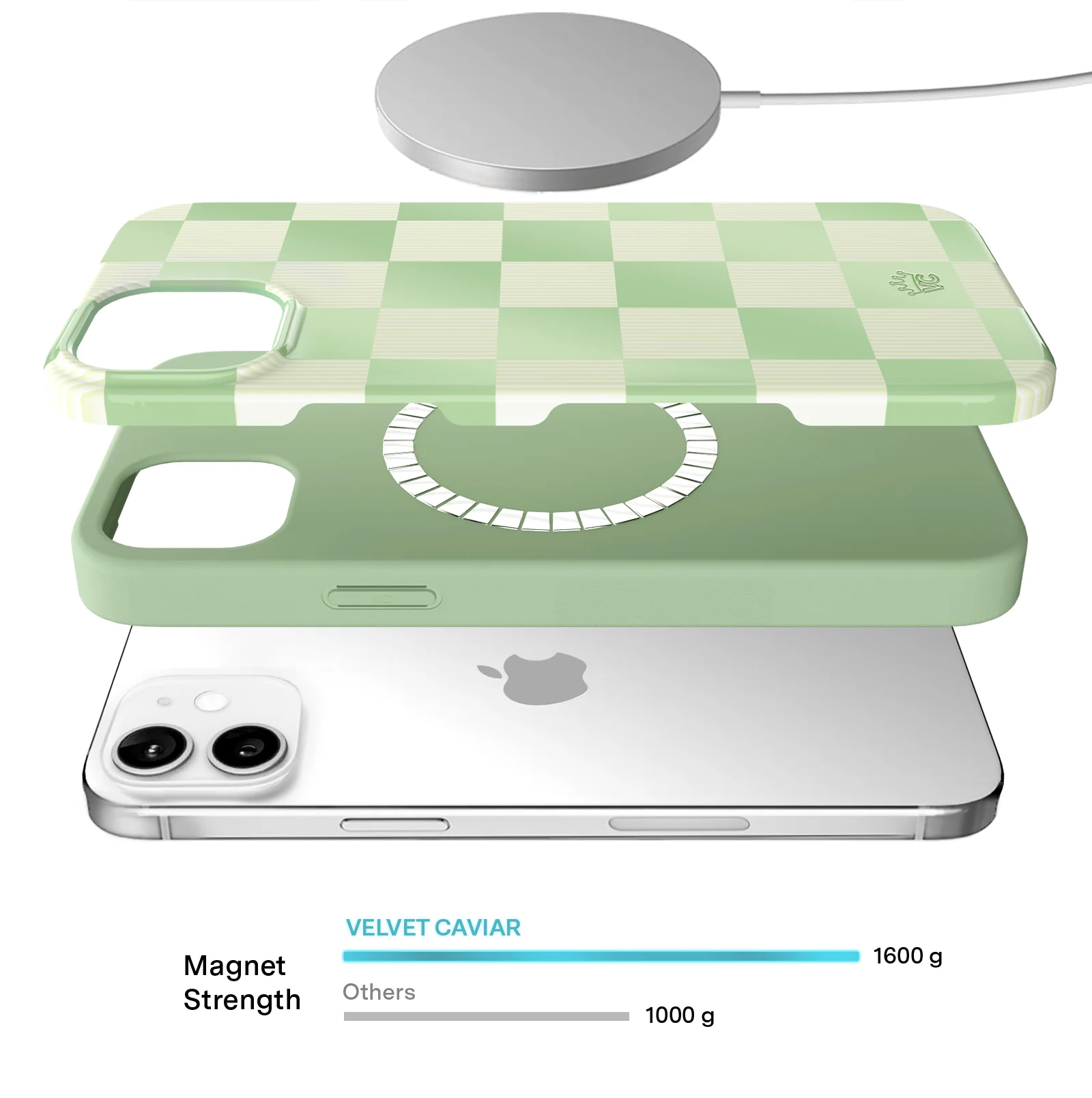 Pistachio Vibe Checkered iPhone Case - Image 73