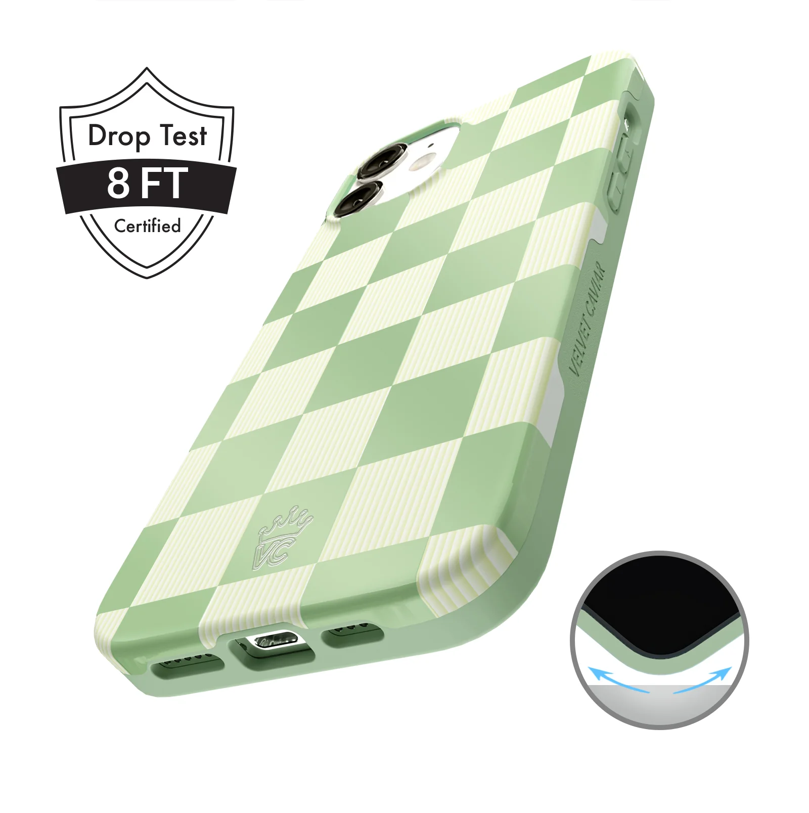 Pistachio Vibe Checkered iPhone Case - Image 74