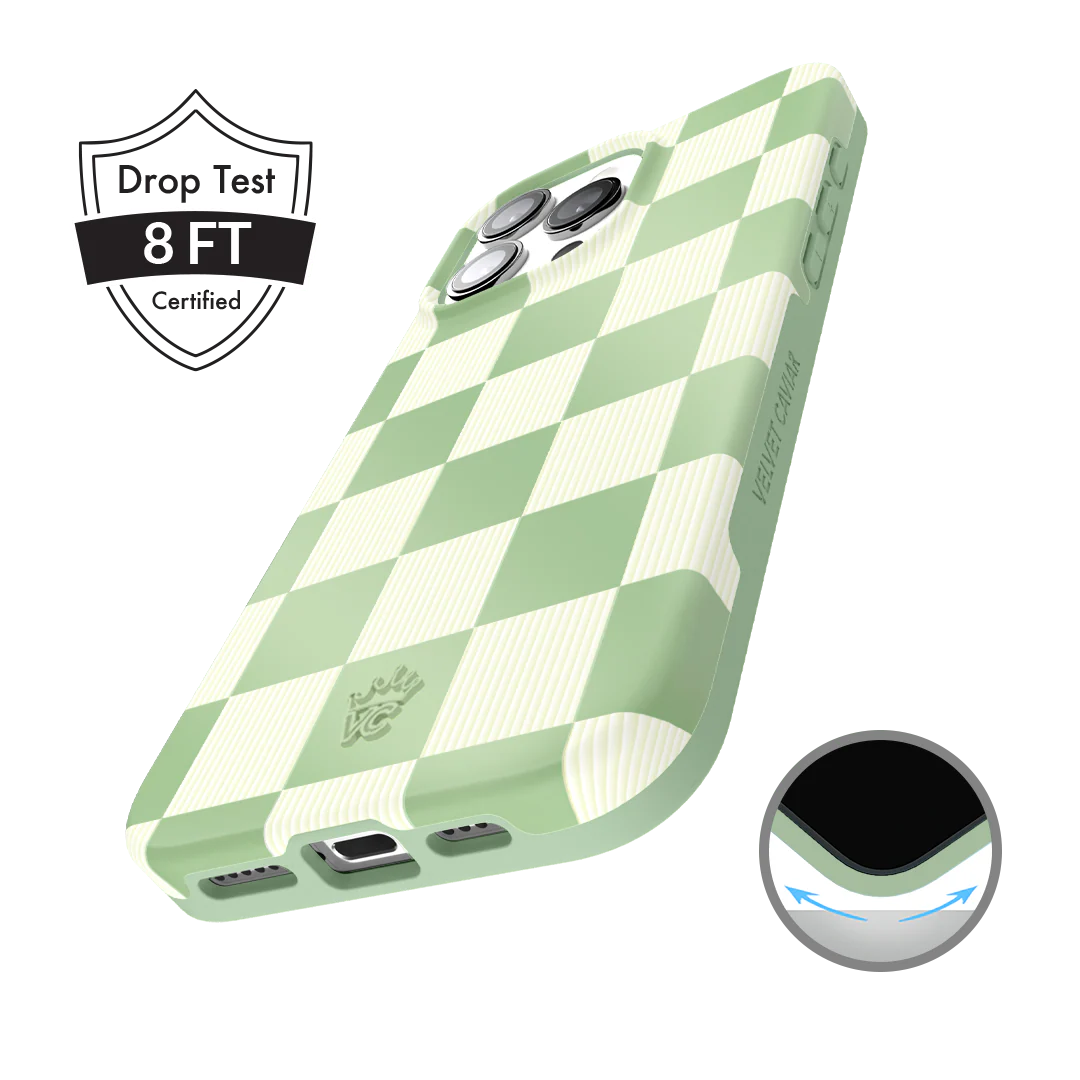 Pistachio Vibe Checkered iPhone Case - Image 84