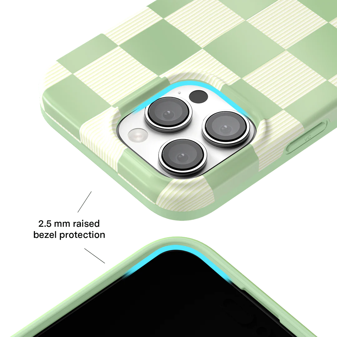 Pistachio Vibe Checkered iPhone Case - Image 87
