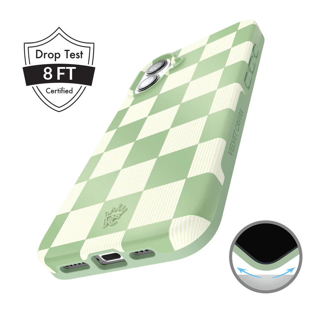 Pistachio Vibe Checkered iPhone Case - Image 94