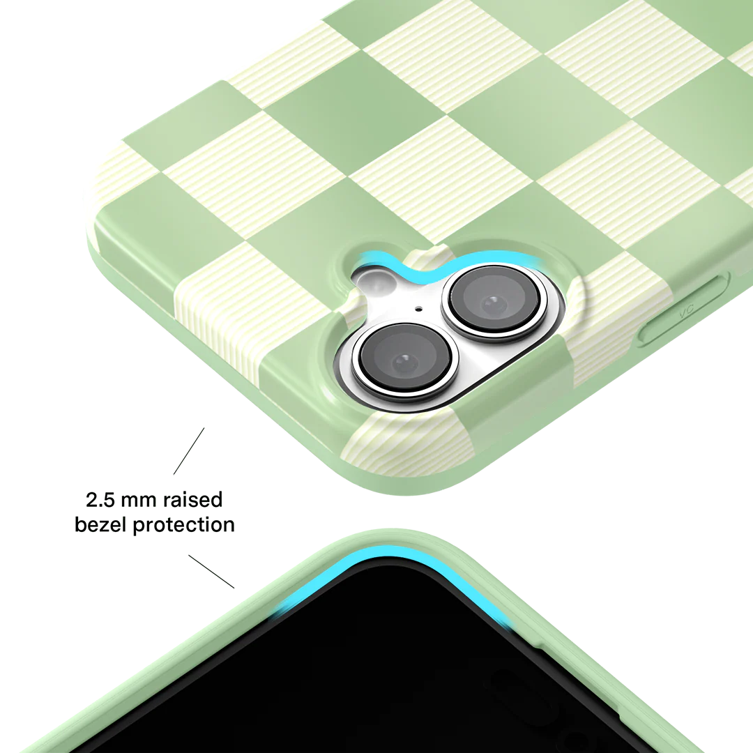 Pistachio Vibe Checkered iPhone Case - Image 97
