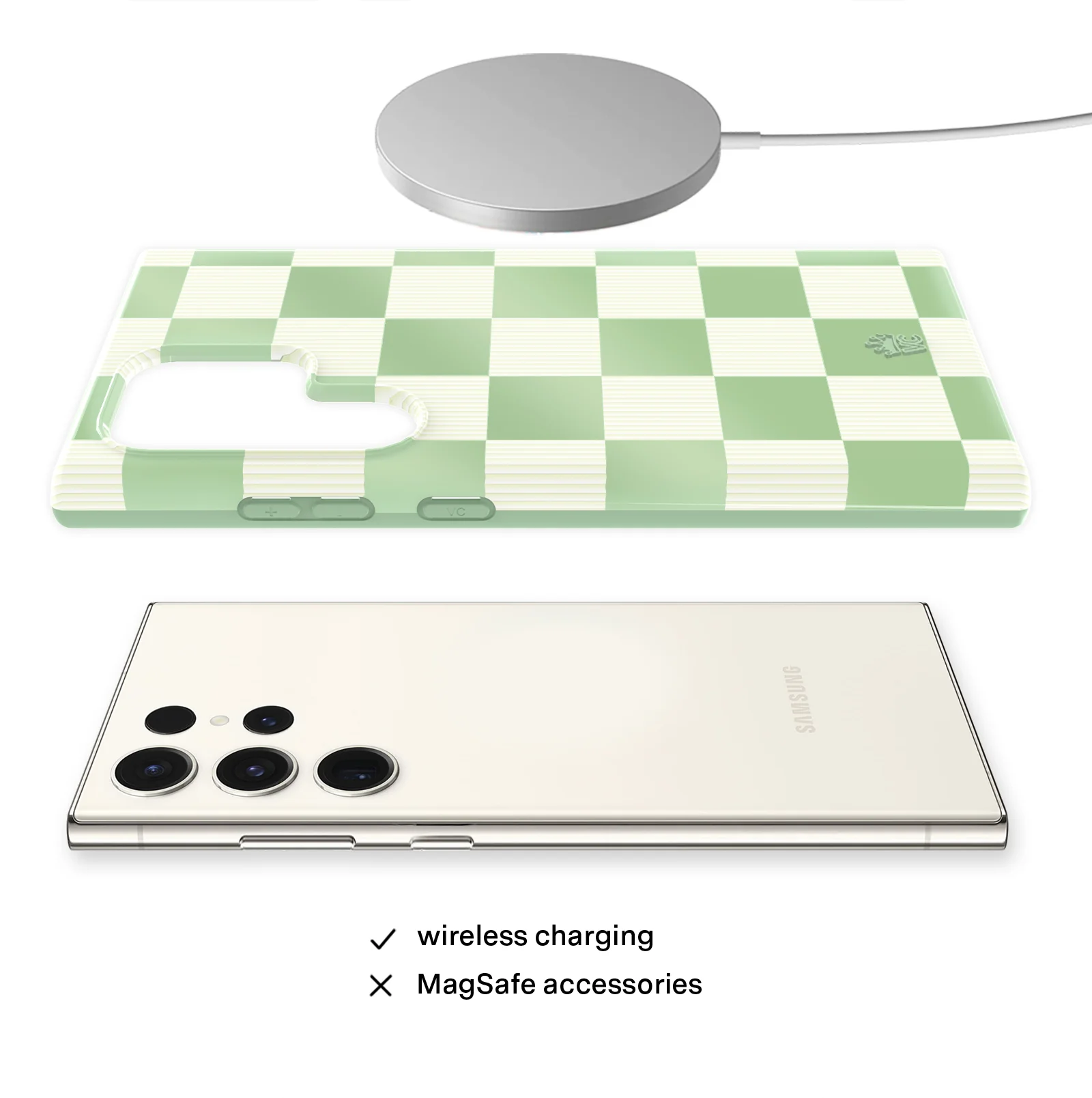 Pistachio Vibe Checkered Samsung Case - Image 13