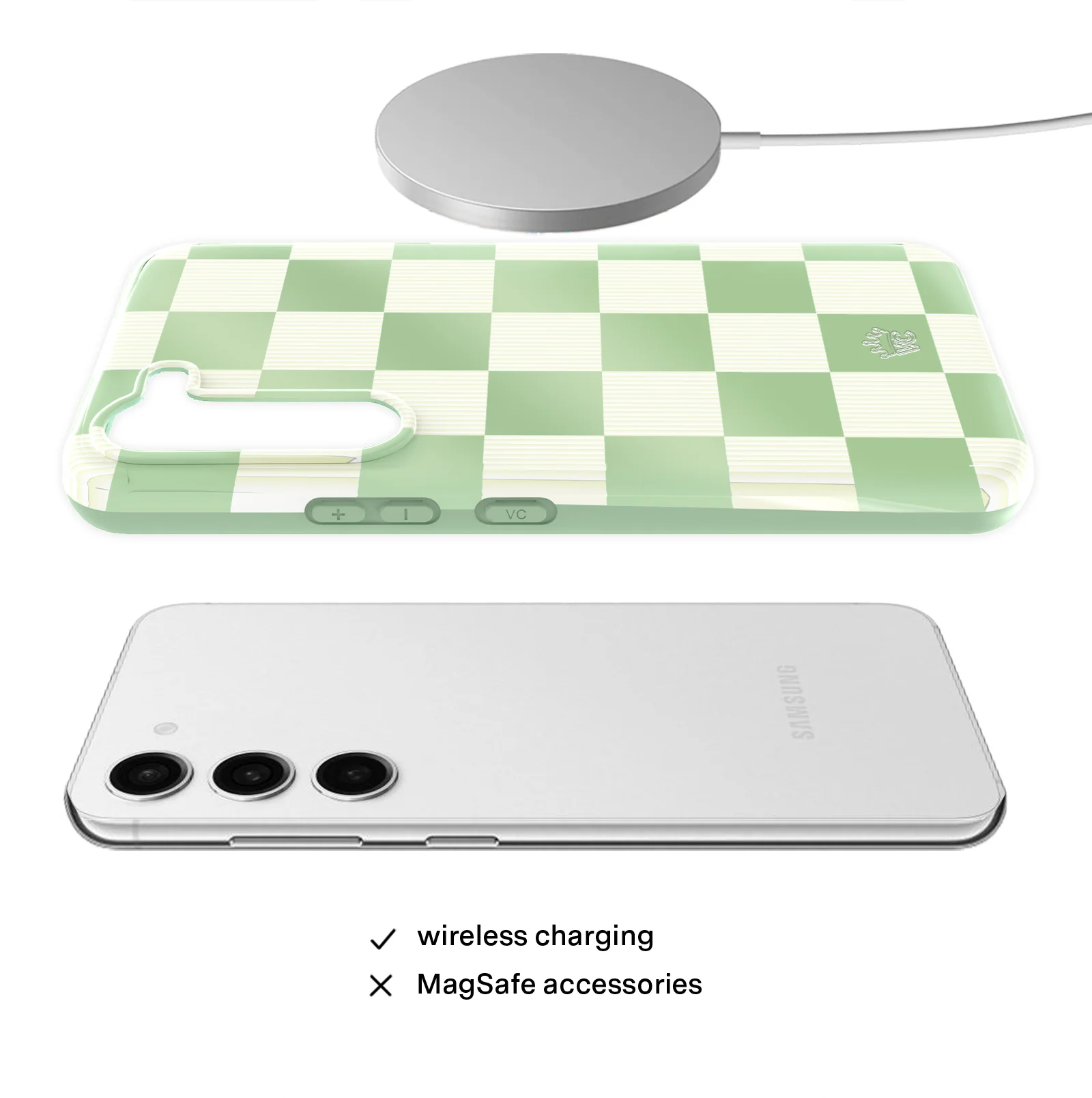 Pistachio Vibe Checkered Samsung Case - Image 18