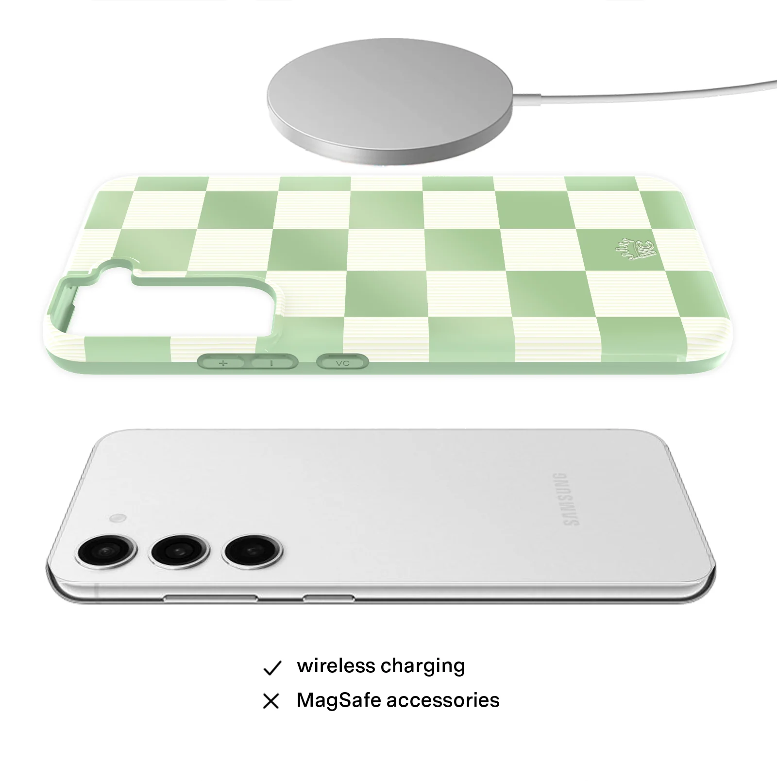 Pistachio Vibe Checkered Samsung Case - Image 38