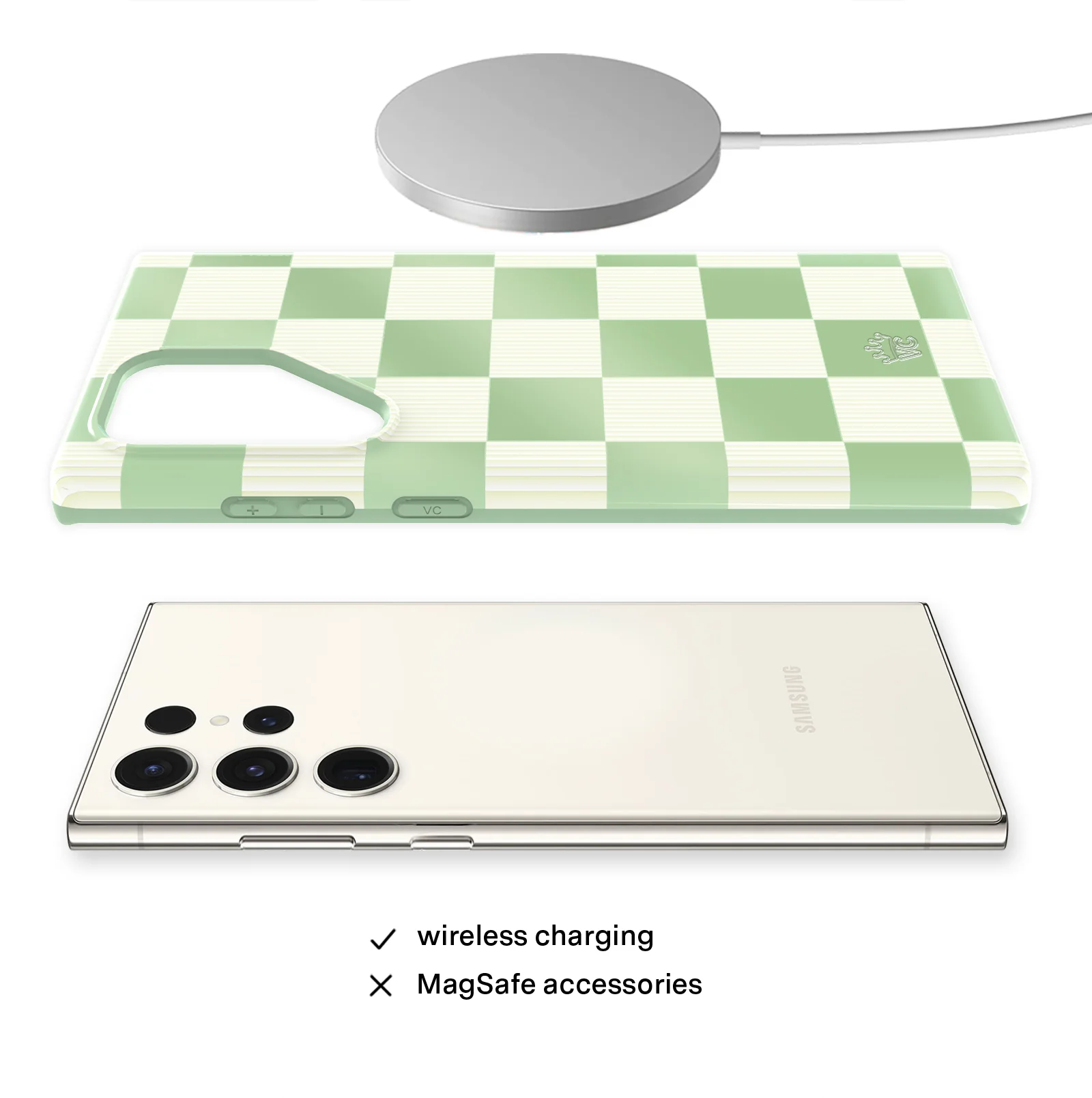 Pistachio Vibe Checkered Samsung Case - Image 43