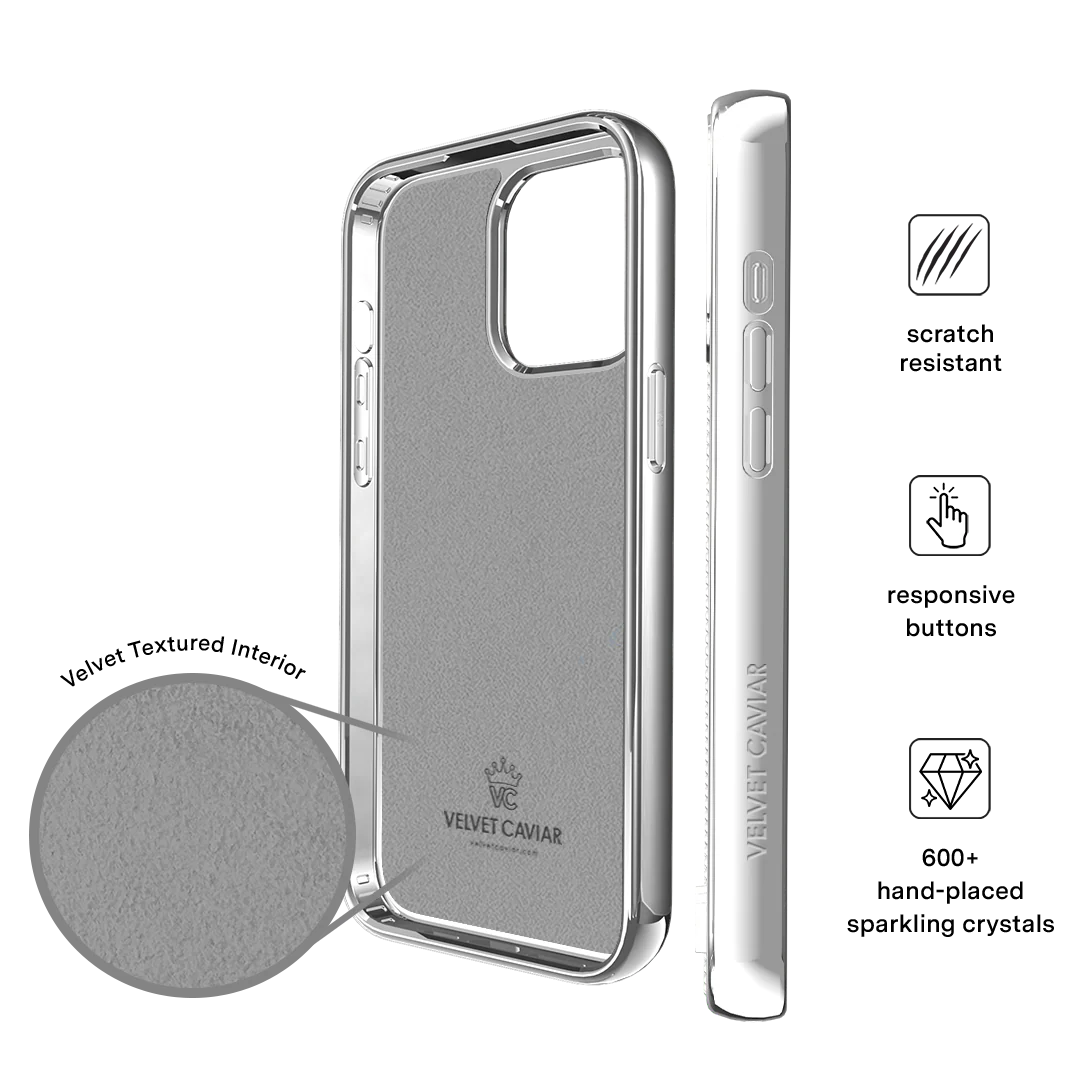 Chrome Caviar Crystals iPhone Case - Image 35