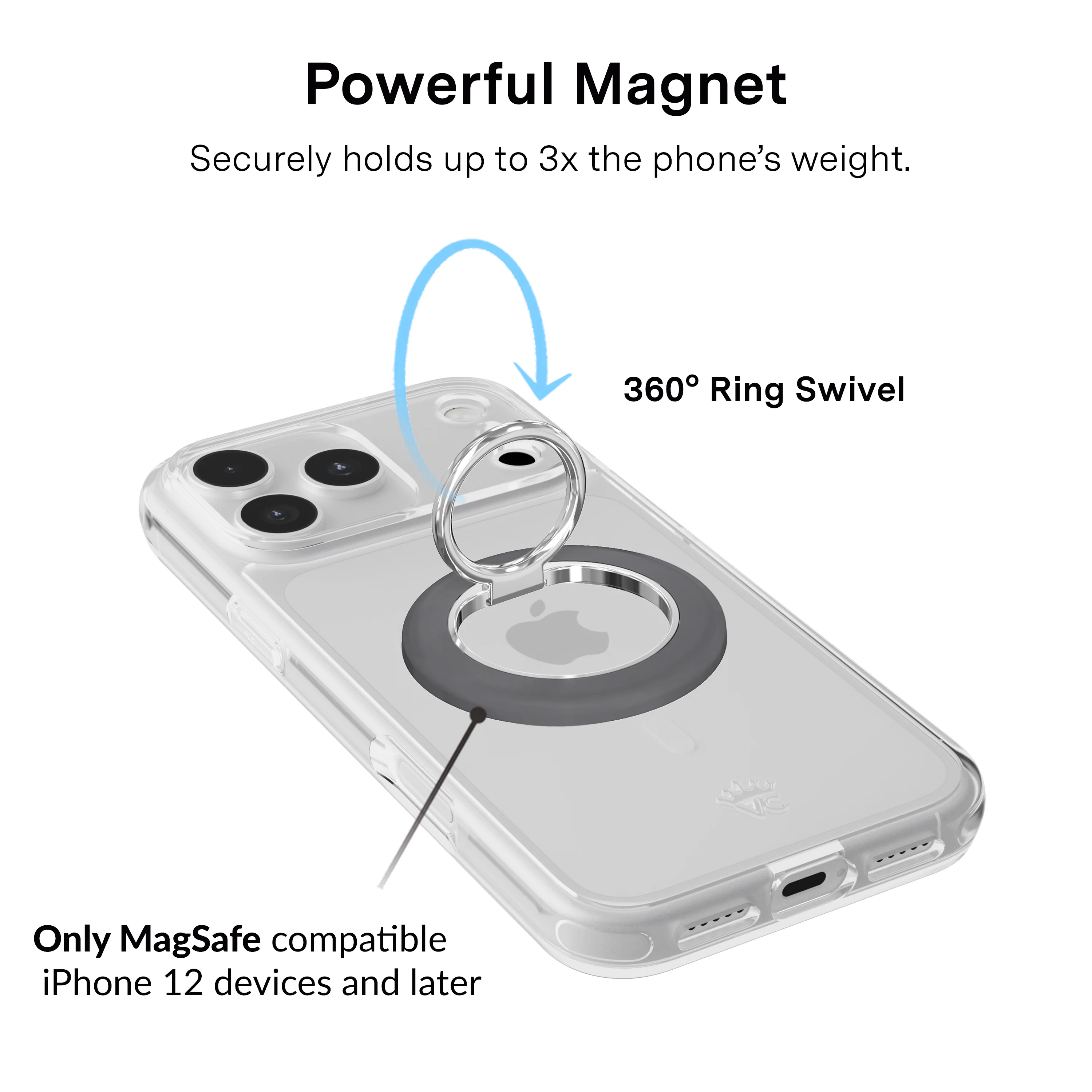 Grey MagSafe Grip Ring - Image 2