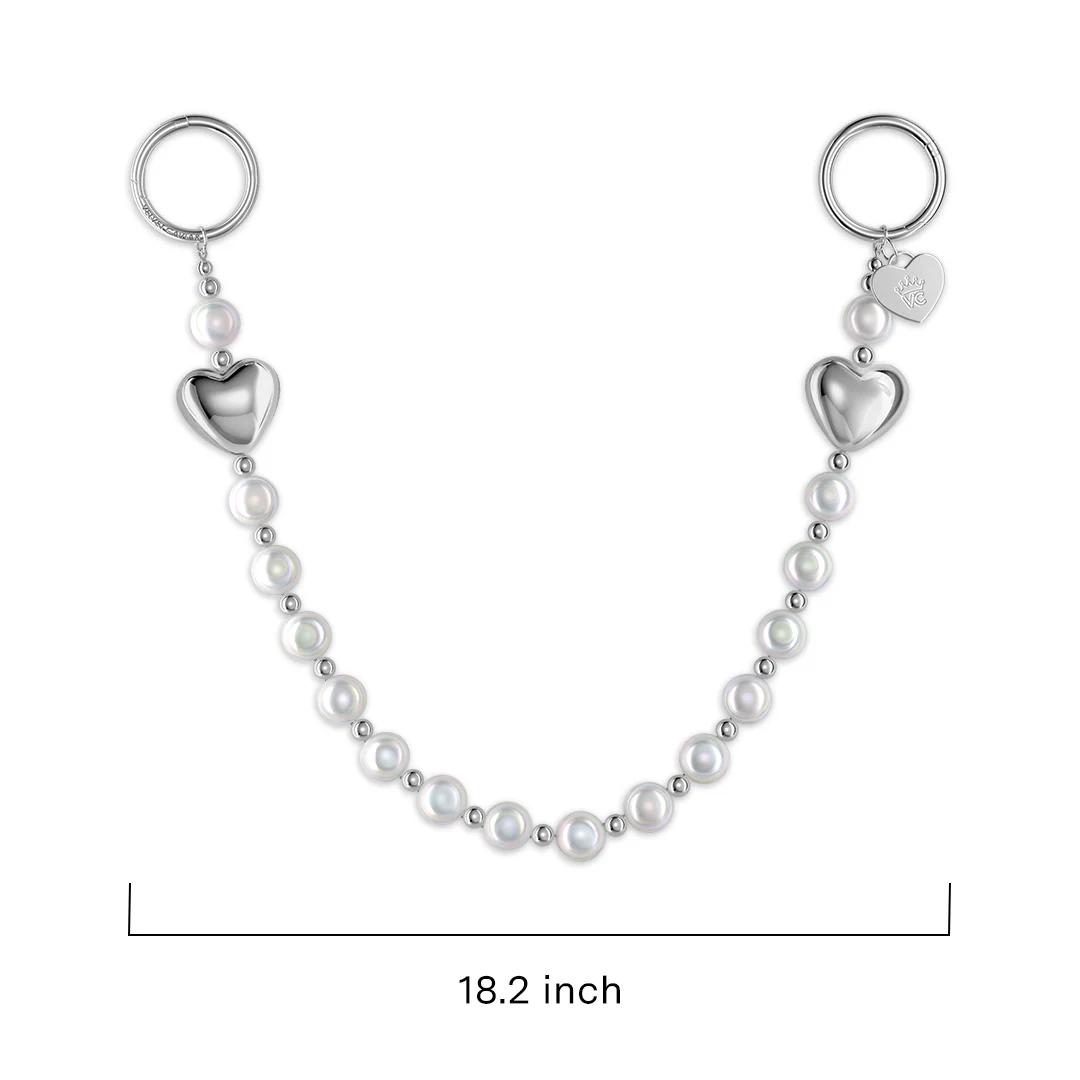 Pearl Heart Bag Chain - Image 4