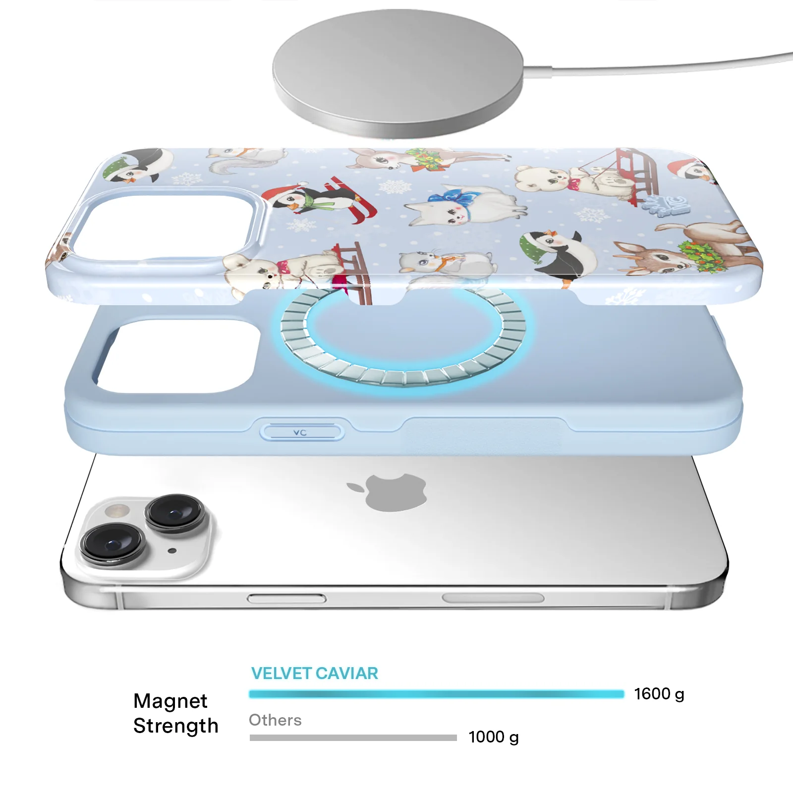 Winter Wonderland Baby Animals iPhone Case - Image 16
