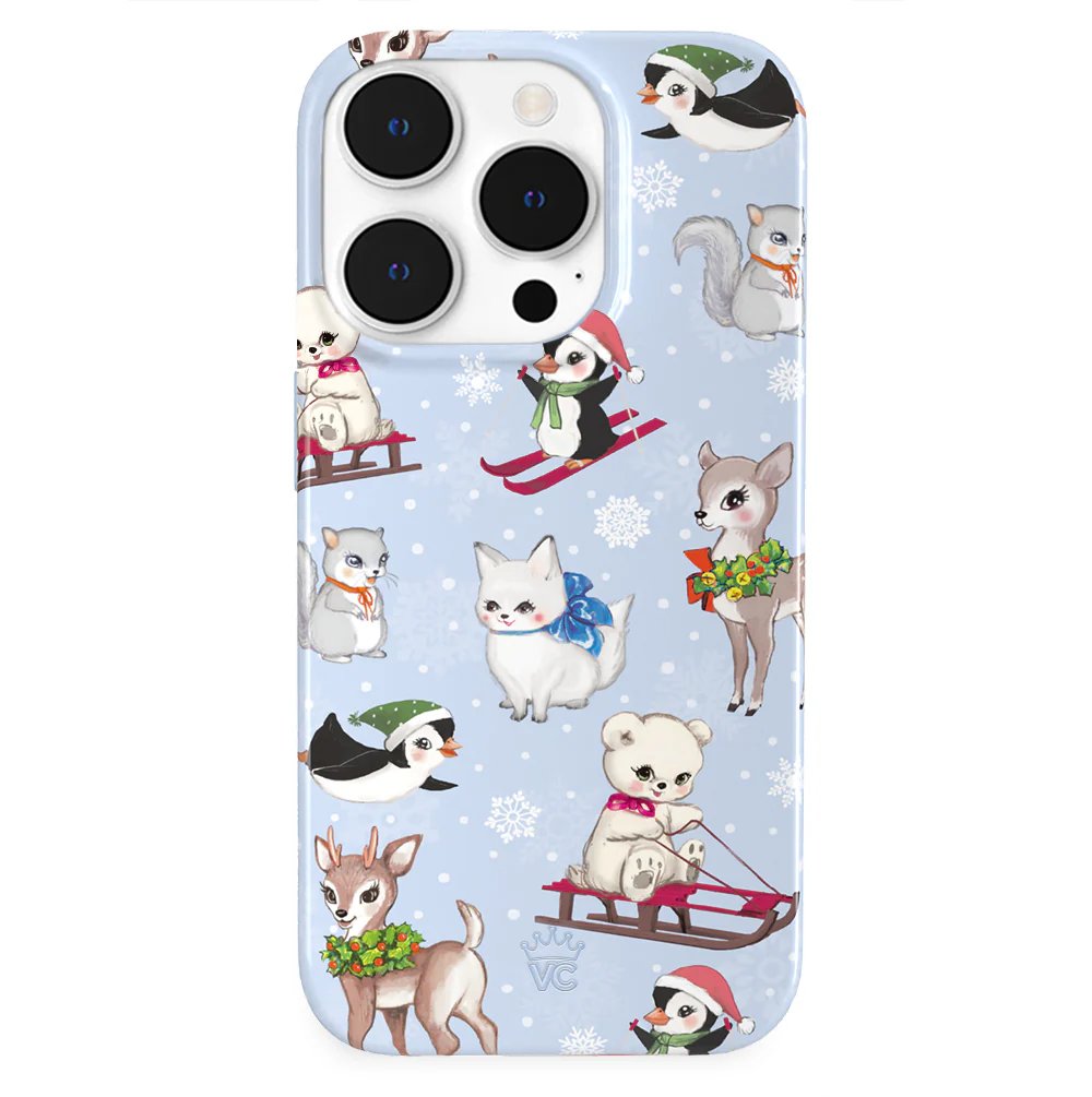 Winter Wonderland Baby Animals iPhone Case - Image 37